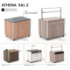 MODULE NEUTRE AVEC PORTES ET COMPARTIMENT POUR PLATS ATHENA SAL 2 VP