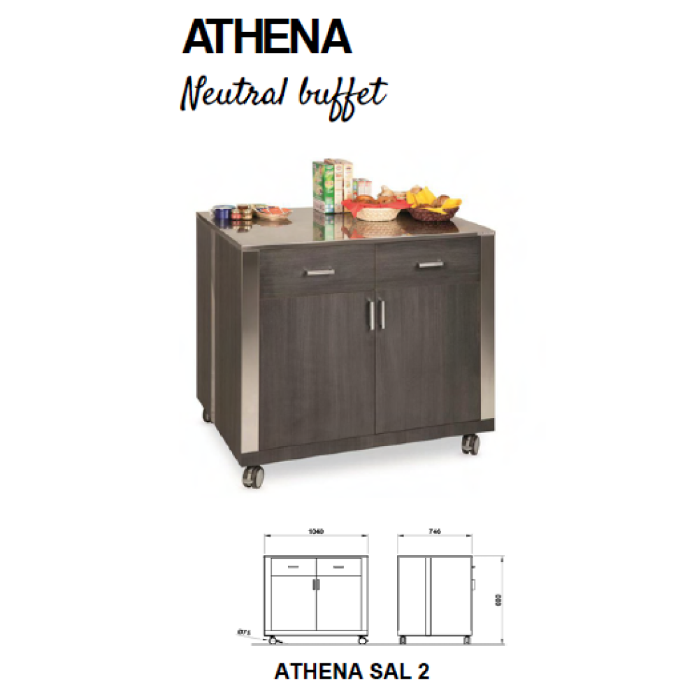 MODULE NEUTRE AVEC PORTES ET TIROIRS ATHENA SAL 2