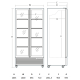 Armoire réfrigérée de présentation 776 L SCANDOMESTIC DC826BD