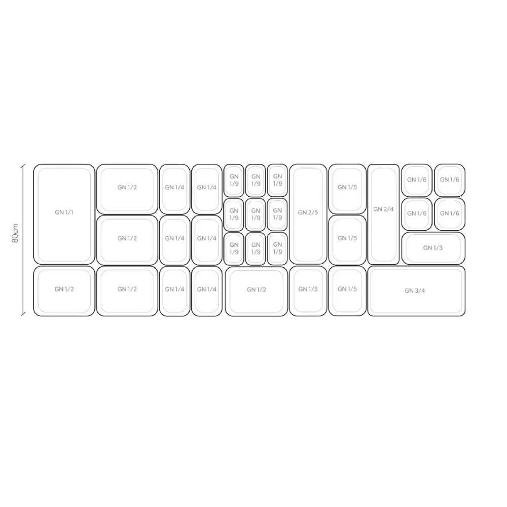 Bac gastronorme noir en acrylique GN 3/4 - Dupont A00006603
