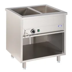 Bain-marie sur pied 2xGN 1/1, avec contrôle de température commun