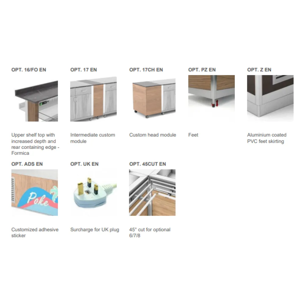 BUFFET CHAUFFANT AVEC LAMPES HALOGÈNES CHAUFFANTES ATHENA 5 BM/HALO W