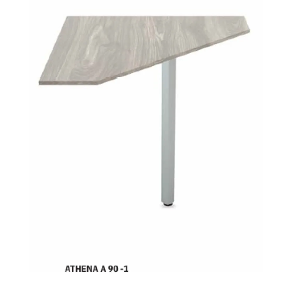 MODULE D'ANGLE 90° AVEC PIED ET ÉTAGÈRE SUPÉRIEURE EN BOIS ATHENA A 90-1
