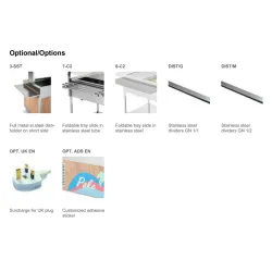 CHARIOT BAIN-MARIE EN ACIER INOXYDABLE COMPASS 2BM