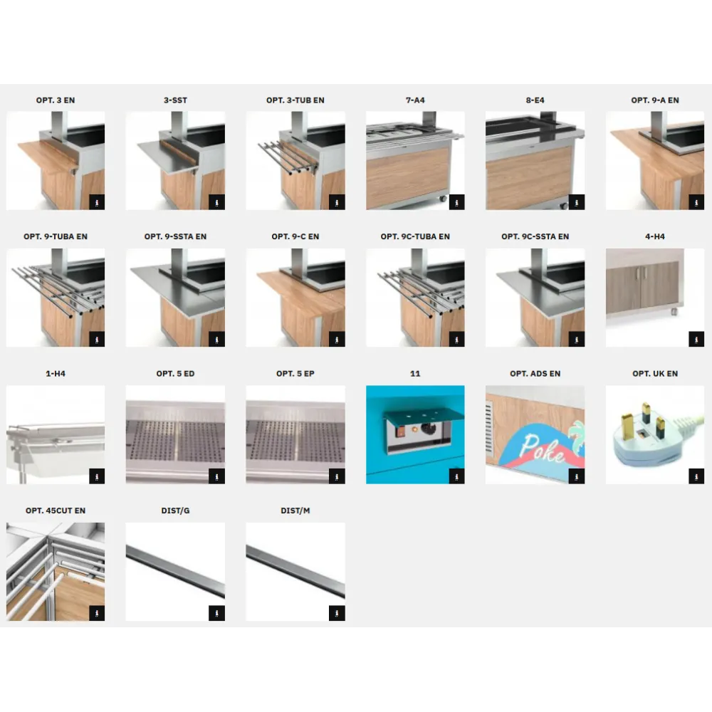 BUFFET CHAUFFANT BAIN MARIE AVEC LAMPES INFRAROUGES HAPPY 4 BM/INFRA