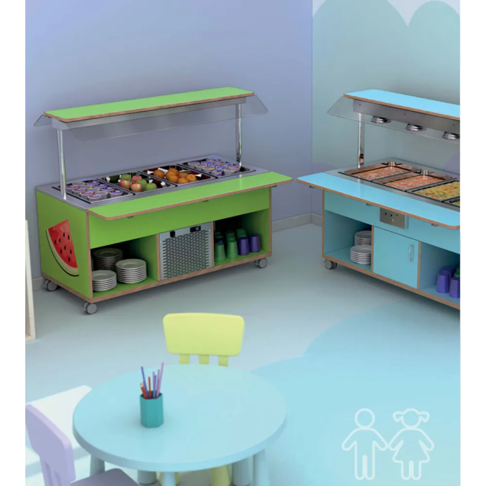 BUFFET CHAUFFANT BAIN MARIE AVEC LAMPES INFRAROUGES HAPPY 4 BM/INFRA