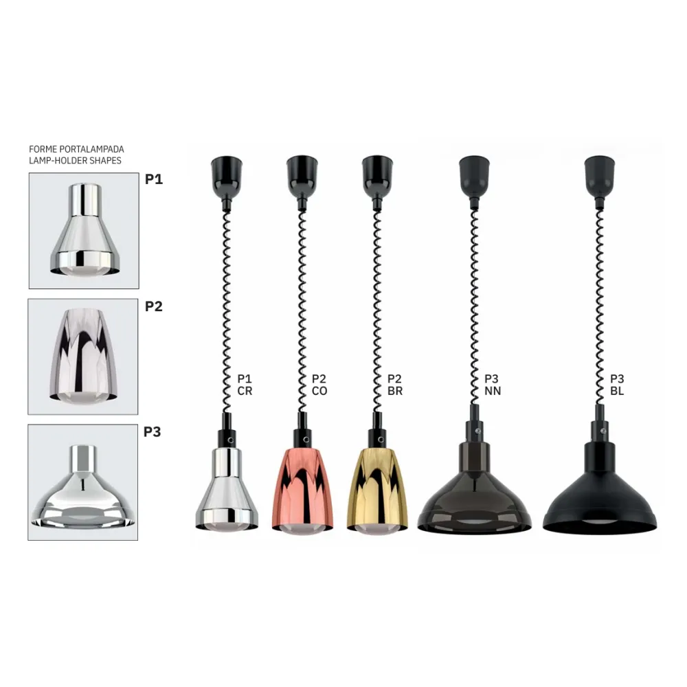 LAMPE CHAUFFANTE INFRAROUGE SUSPENDU HELIOS AIR P2