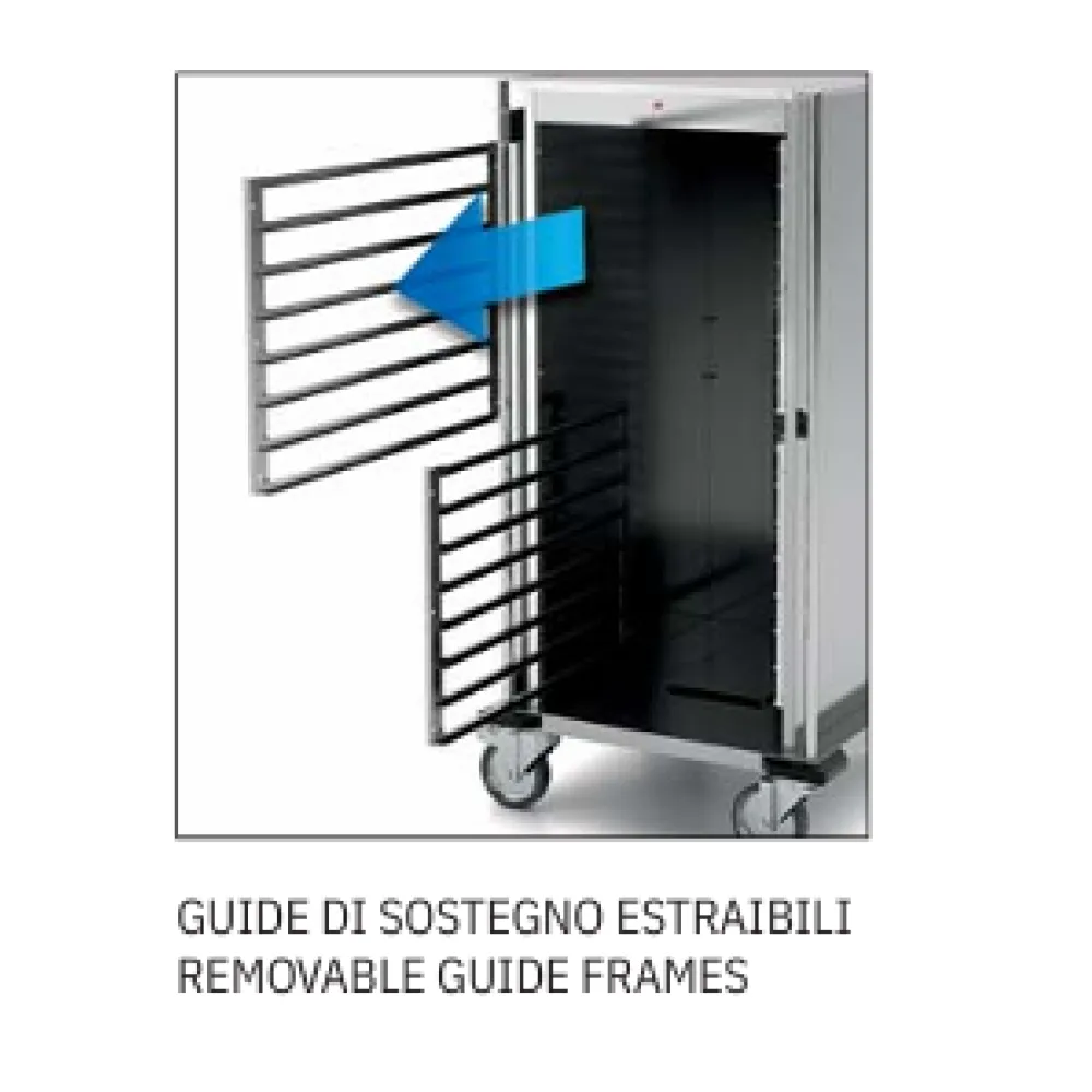 ARMOIRE EN ACIER INOXYDABLE SUR ROULETTES POUR CONTENEURS GN NEUTROVEGA 2 SH C10