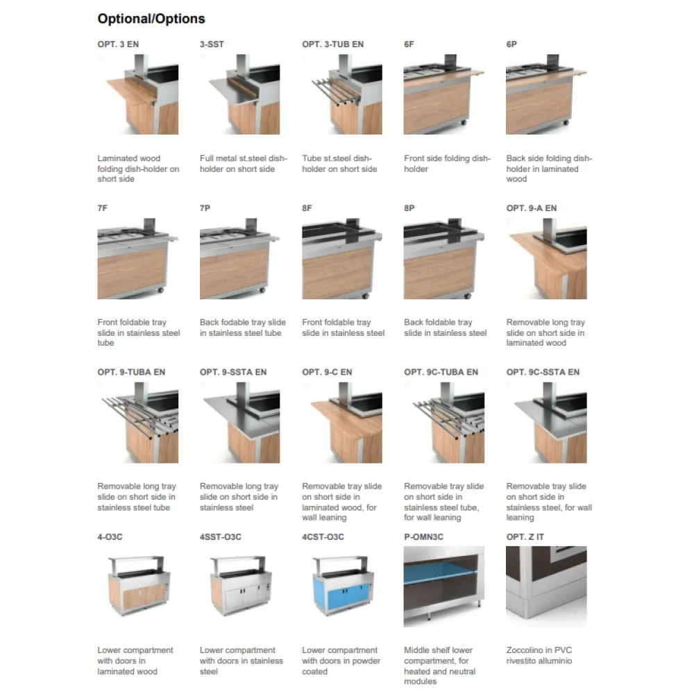BAIN-MARIE BUFFET CHAUD AVEC DES MARMITES SÉPARÉES OMNIA 3BM/SEP
