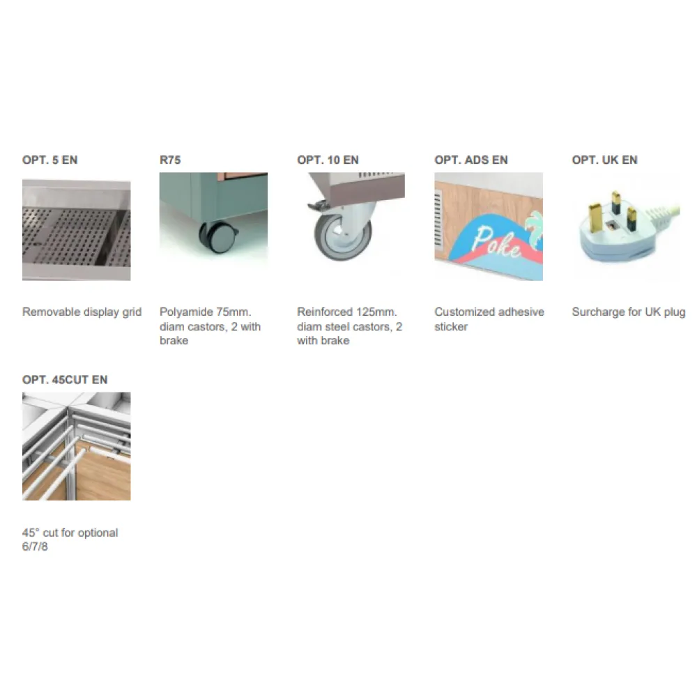 BUFFET AVEC PLATEAU CHAUFFANT EN ACIER INOXYDABLE OMNIA 3PC-IN