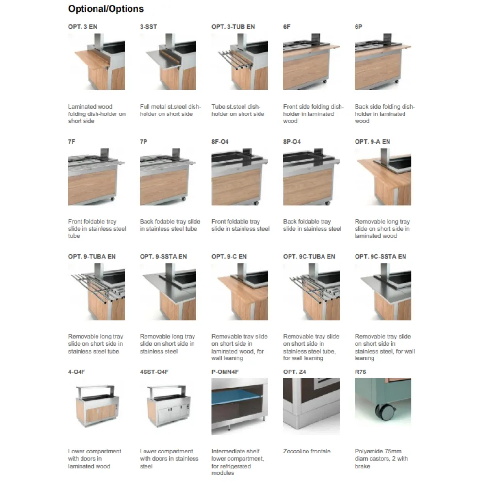 BUFFET FROID AVEC PLAN DE TRAVAIL EN HANEX® BETACRYL OMNIA 5PR