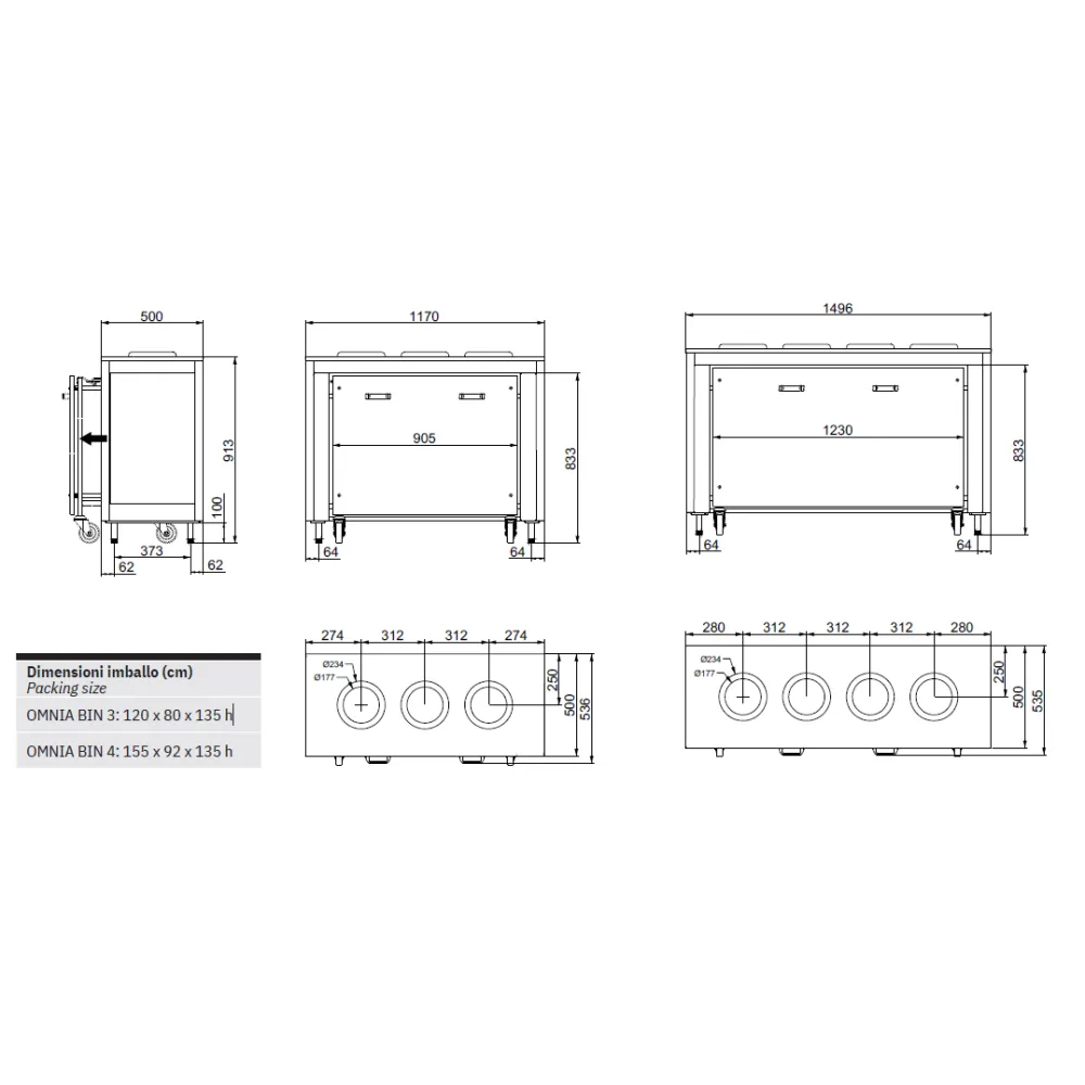 MODULE DE TRI DES DÉCHETS OMNIA BIN4