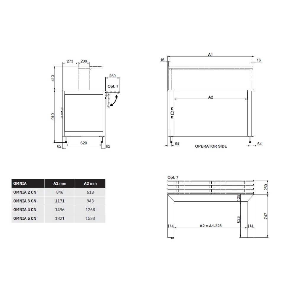ROLL-IN MODULE NEUTRE OMNIA 2CN