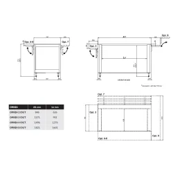 ROLL-IN MODULE NEUTRE AVEC PLAN DE TRAVAIL OMNIA 2CN/T