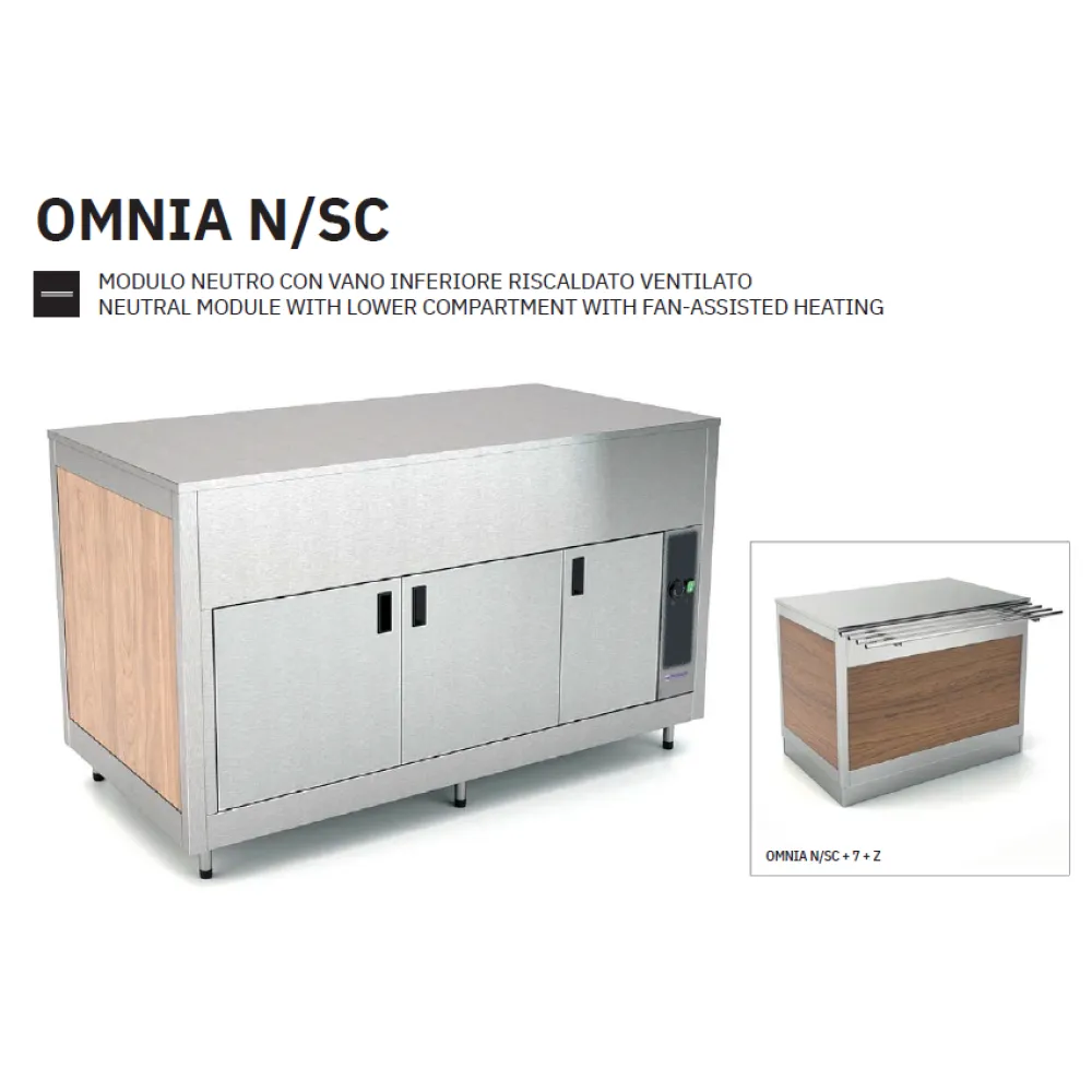 MODULE NEUTRE AVEC COMPARTIMENT INFÉRIEUR CHAUFFÉ OMNIA 2N/SC