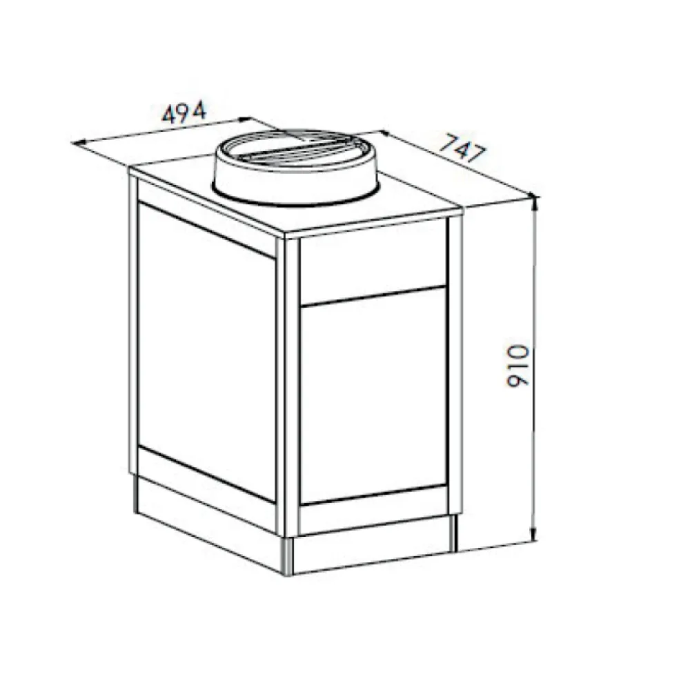 CHAUFFÉ DISTRIBUTEUR D'ASSIETTES OMNIA PLC 18