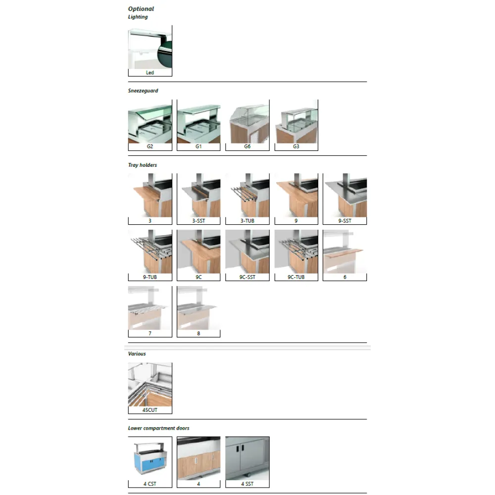 BUFFET FROID À VENTILATION AVEC COMPARTIMENT INFÉRIEUR FROID OMNIA 5RV/SF
