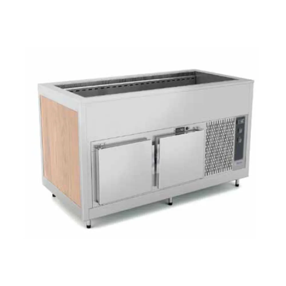 BUFFET FROID À VENTILATION AVEC COMPARTIMENT INFÉRIEUR FROID OMNIA 3RV/SF