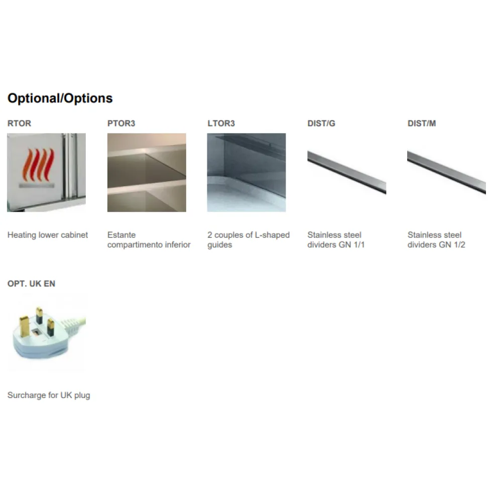 CHARIOT THERMIQUE EN ACIER INOXYDABLE TORO 3GN1/1