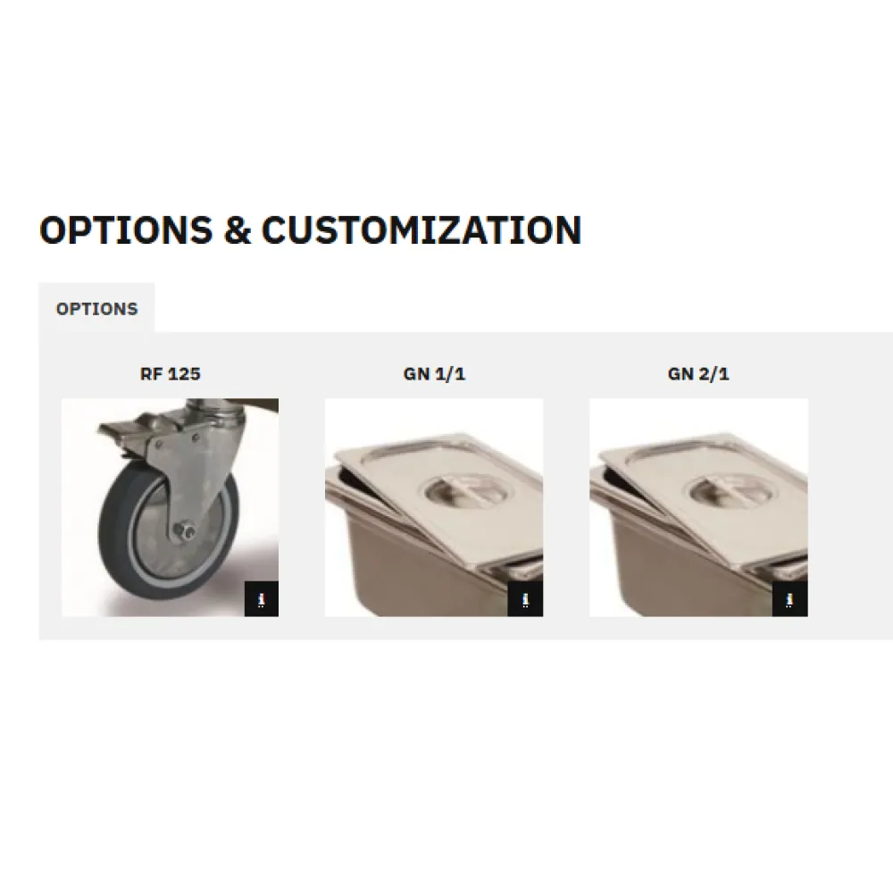 CHARIOT POUR PLATEAUX VEGA GN2/1 L18