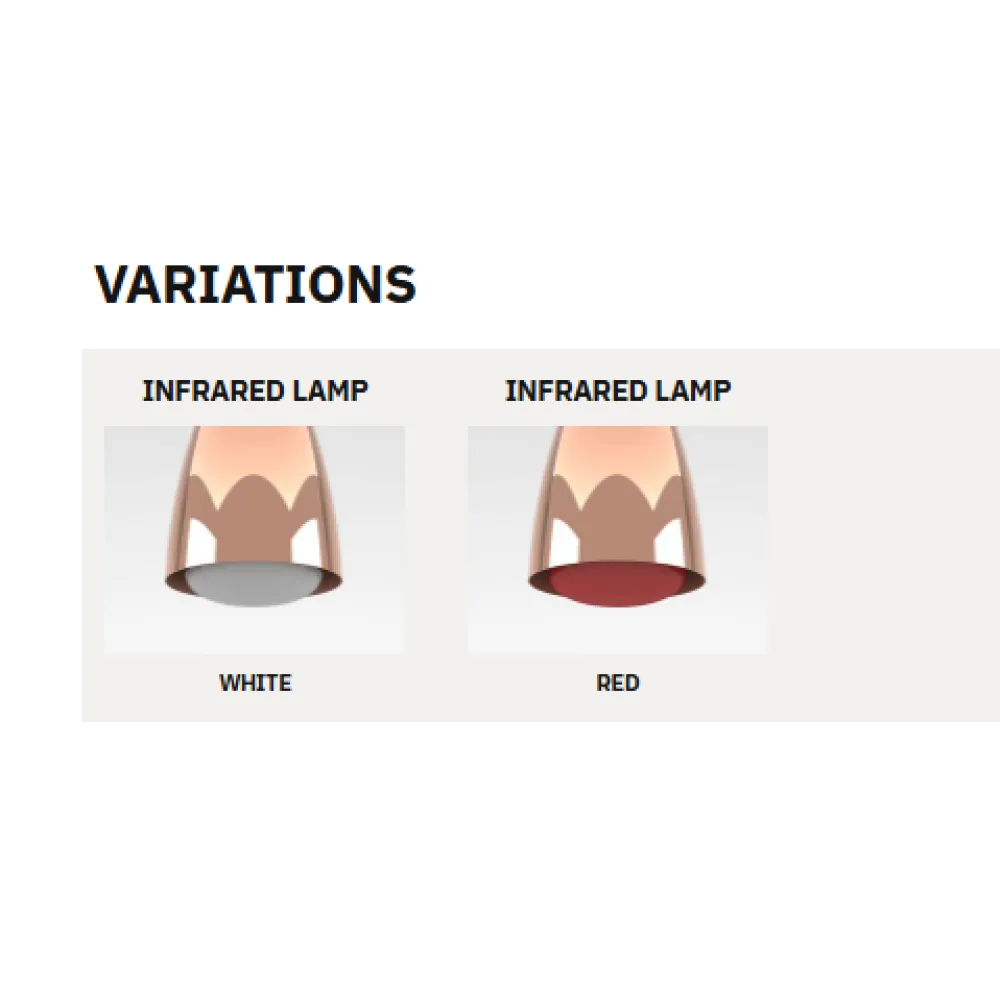 SURFACE CHAUFFANTE AVEC SUPPORT DE LAMPE INFRAROUGE VULCANO 3/1 INFRA