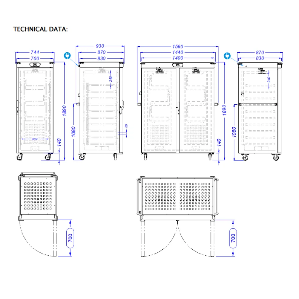 Meuble banquette chauffante double