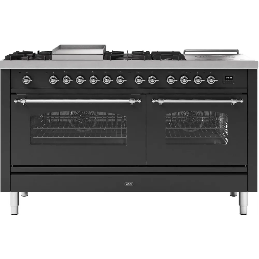 Cuisinière avec four Nostalgie 150 cm P15FSNE3 7 ​​feux avec double surface de cuisson et 1 zone de cuisson étendue