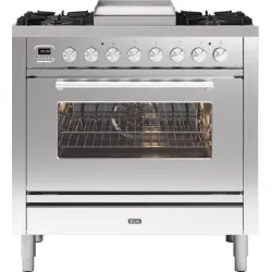 Cuisinière avec four Professional Plus 90 cm P09FWE3 6 brûleurs avec plaque de cuisson