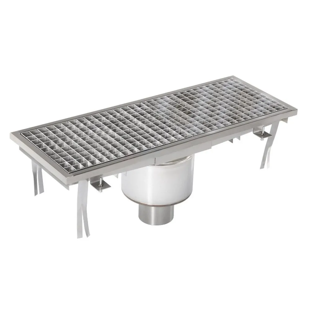 Caniveau de drainage avec siphon central 2000 x 300 mm