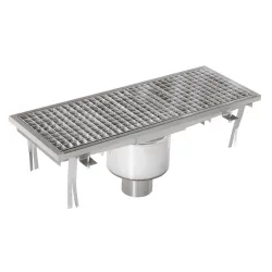 Caniveau de drainage avec siphon central 600 x 300 mm