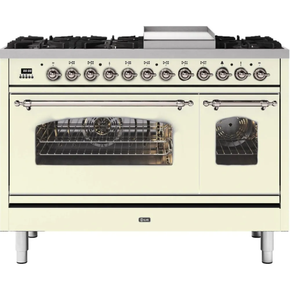 Cuisinière avec four Nostalgie P12FNE3 120 cm 8 feux avec plaque de cuisson