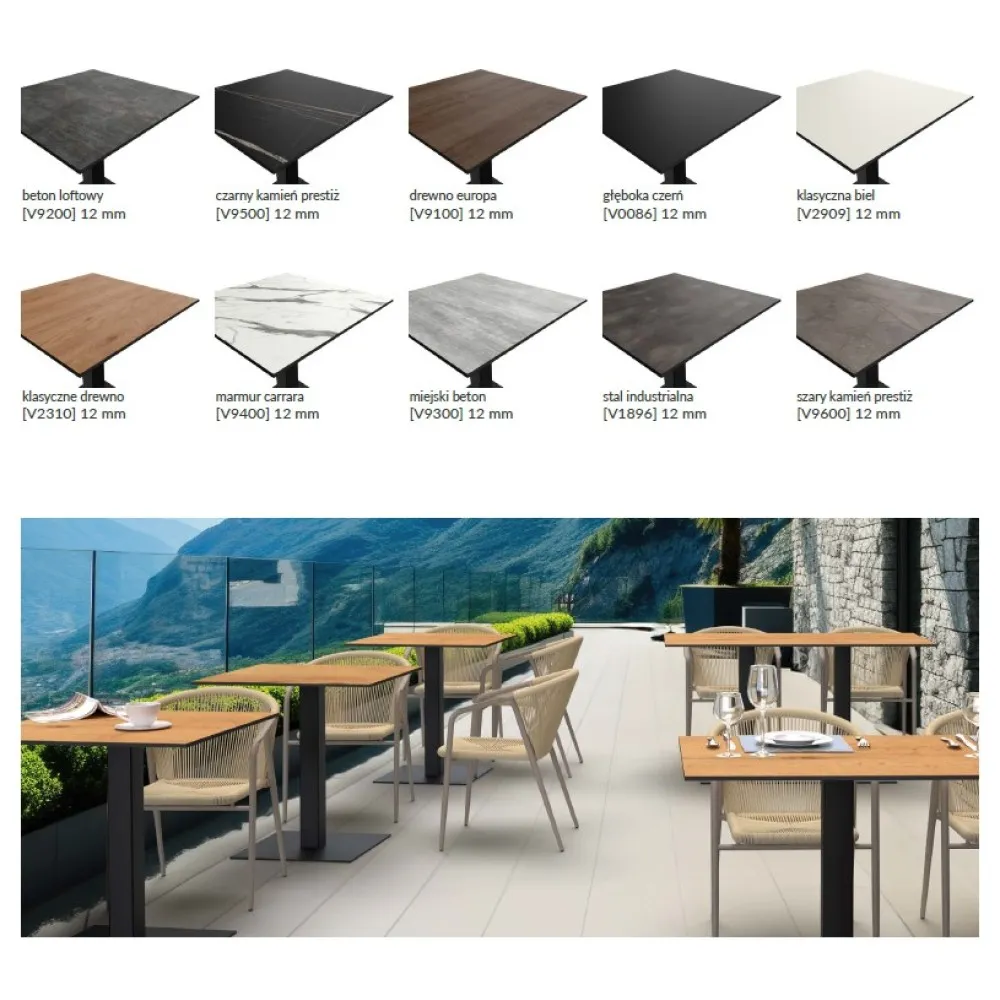 Plan de travail extérieur compact 1200x590 mm
