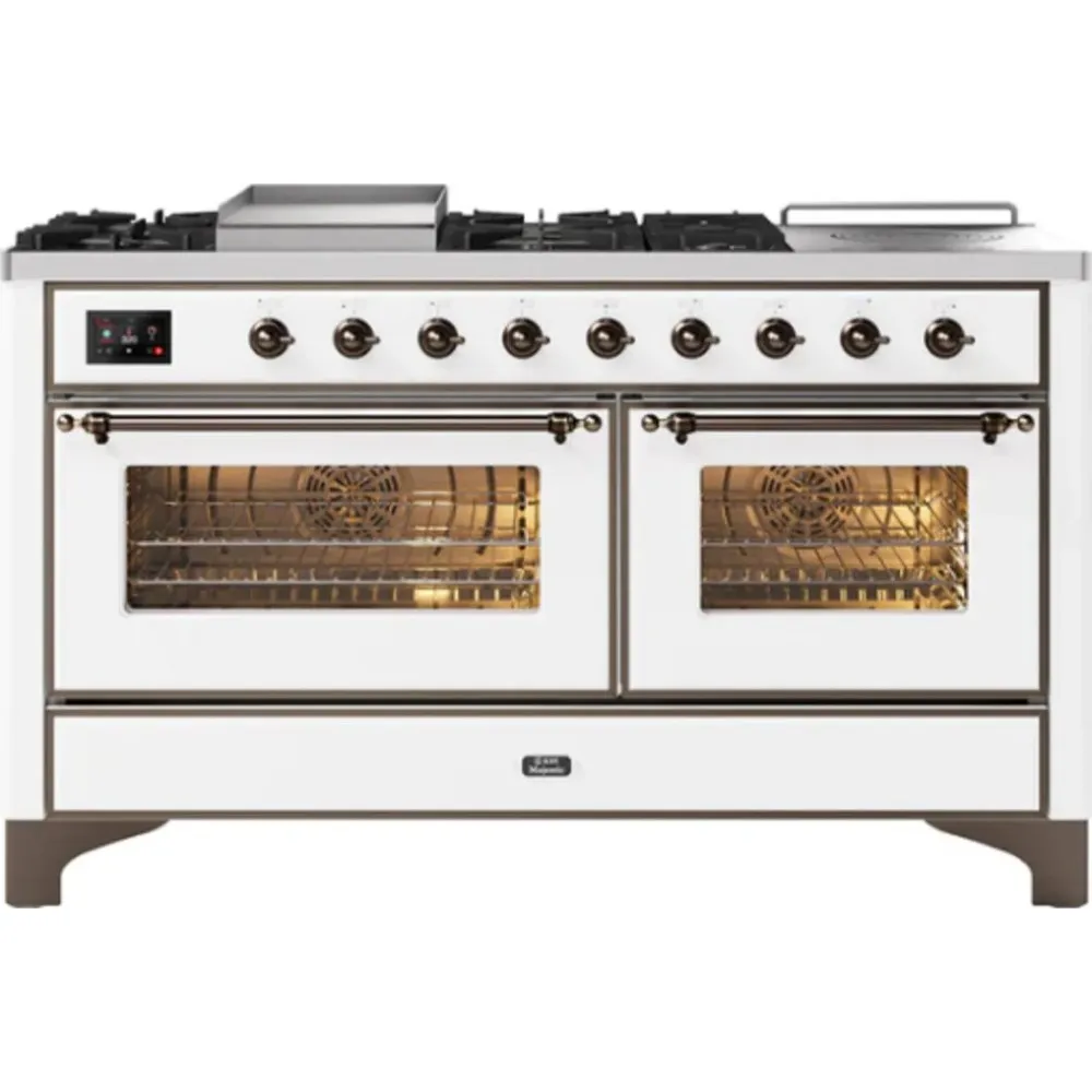 Cuisinière avec four Ilve Majestic M15FSDNE3 150 cm 5 feux +1 zone de cuisson étendue +double zone de grillage