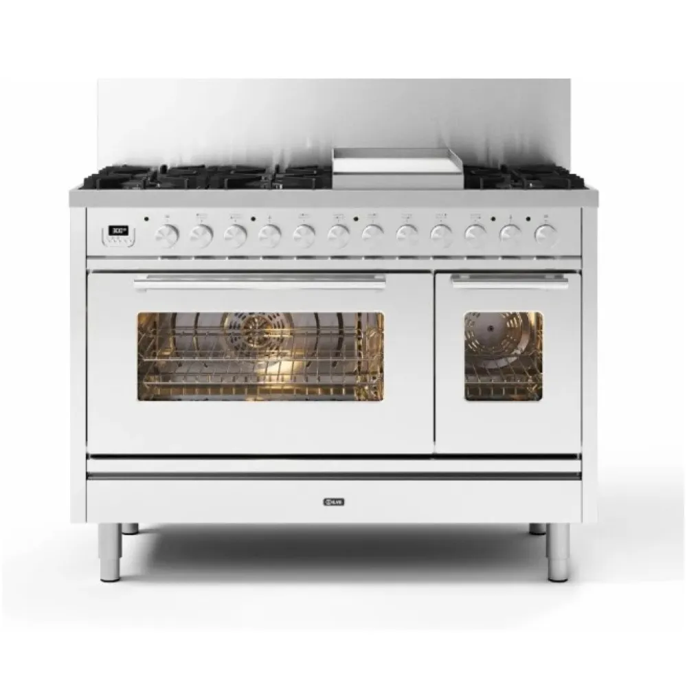 Cuisinière avec four Professional Plus 120 cm P12FWE3 8 feux avec double surface de cuisson