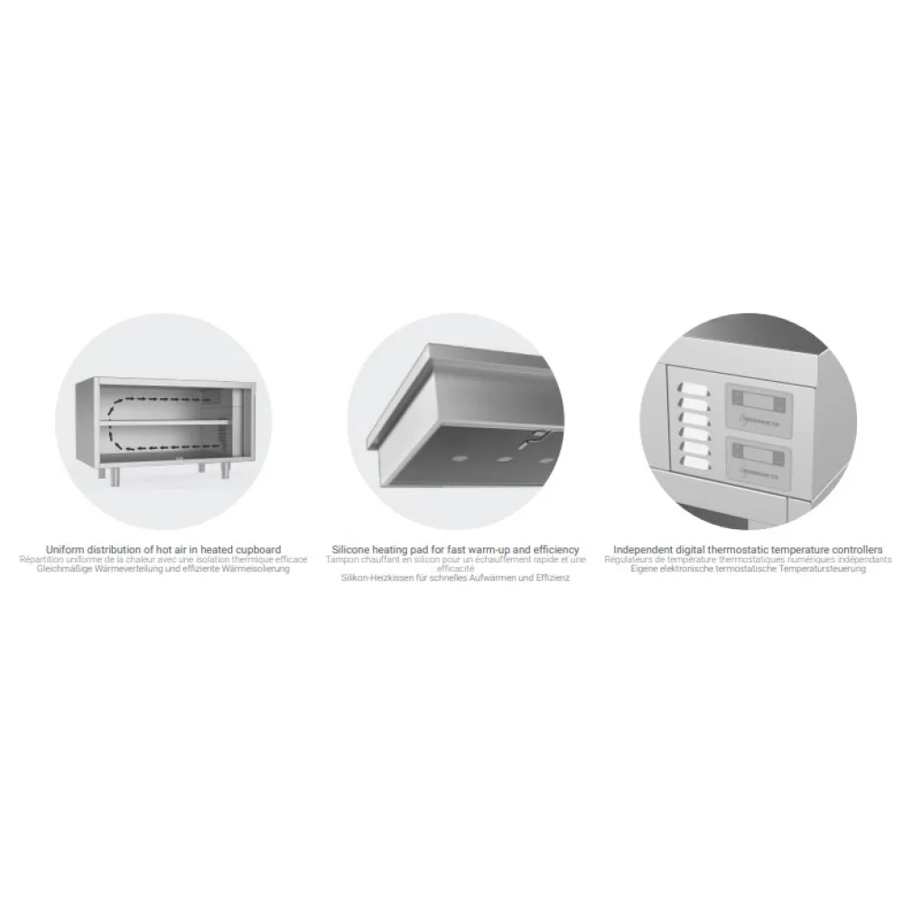 Armoire chauffante avec bain-marie 5 GN1/1