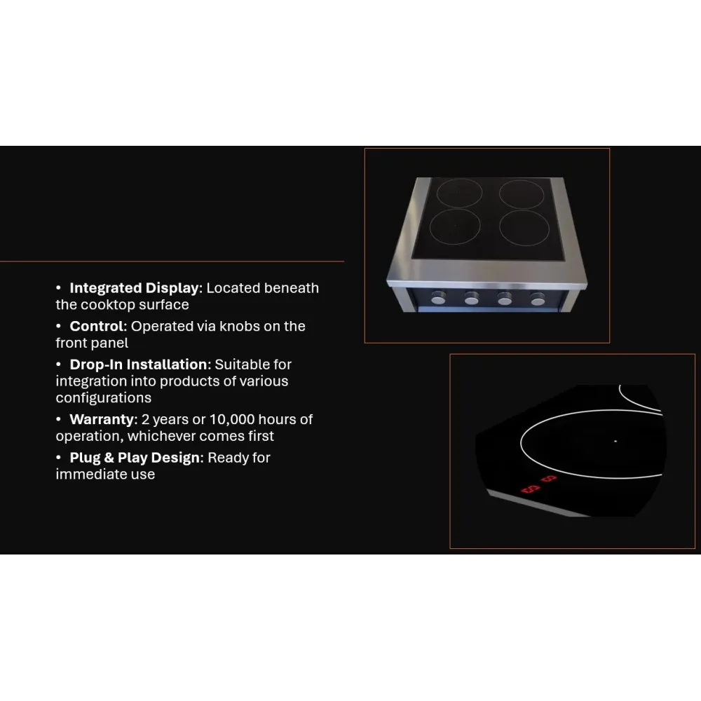 500 SEMI PRO Cuisinière à induction INDCT2-SEMI-R (avec boîtier générateur)