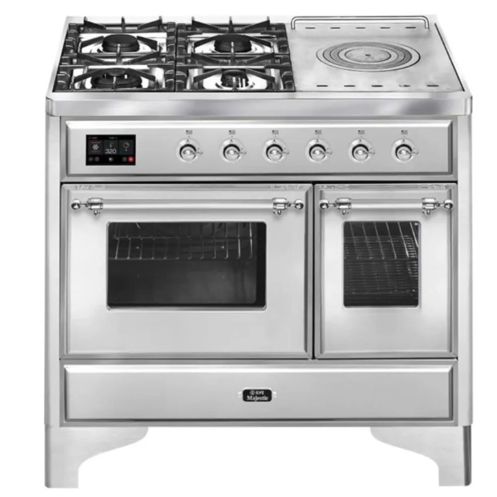 Cuisinière bi-énergie Ilve Majestic Milano MD10SDNE3 100 cm
