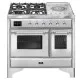 Cuisinière bi-énergie Ilve Majestic Milano MD10SDNE3 100 cm