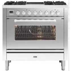 Cuisinière avec four Professional Plus 90 cm  P09IWE3 4 feux + 2 induction