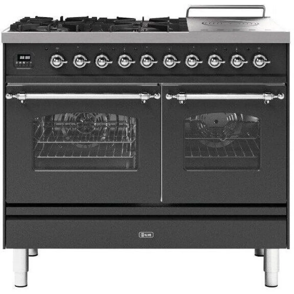 Cuisinière avec four Nostalgie PD10SNE3 100 cm  4 feux + 1 zone de cuisson agrandie