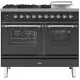 Cuisinière avec four Nostalgie PD10SNE3 100 cm  4 feux + 1 zone de cuisson agrandie