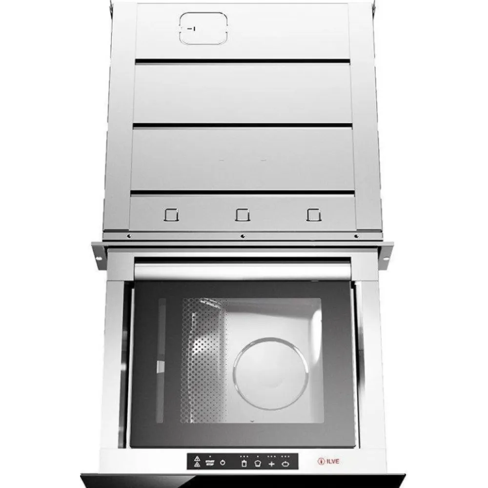 Machine d'emballage sous vide encastrée en verre trempé noir brillant 60 cm Ilve VM615S