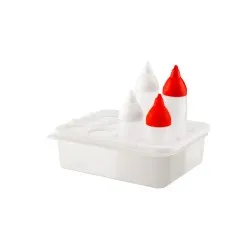 Bouteille doseuse pour sauces non drip red 350 ml