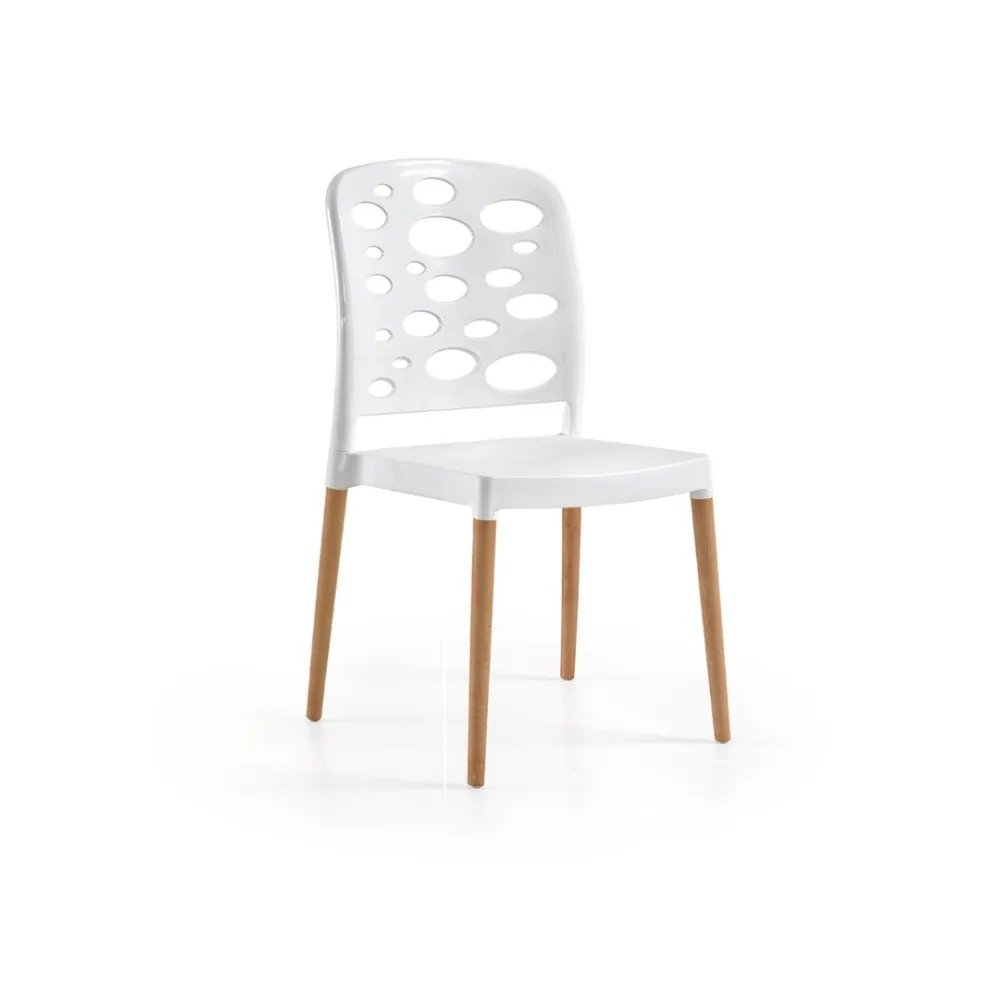 Chaise Bubble avec une jambe de bois