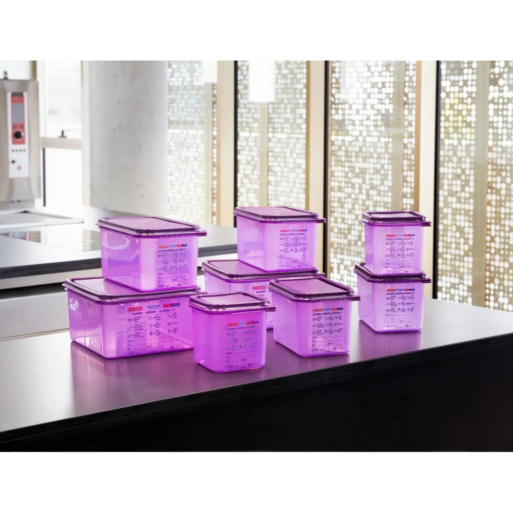 GN 1/4 h-150mm Anti allergic polypropylene airtight containers