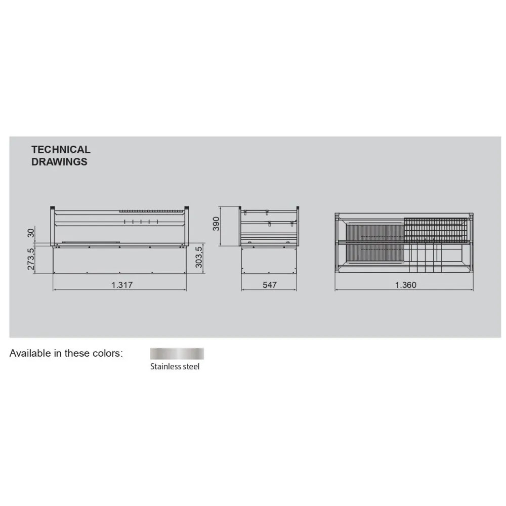 Barbecue au charbon de bois à la japonaise DROP IN  R120D