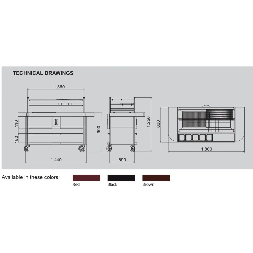 Barbecue au charbon de bois à la japonaise R120ST