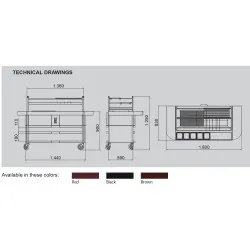 Barbecue au charbon de bois à la japonaise R120ST