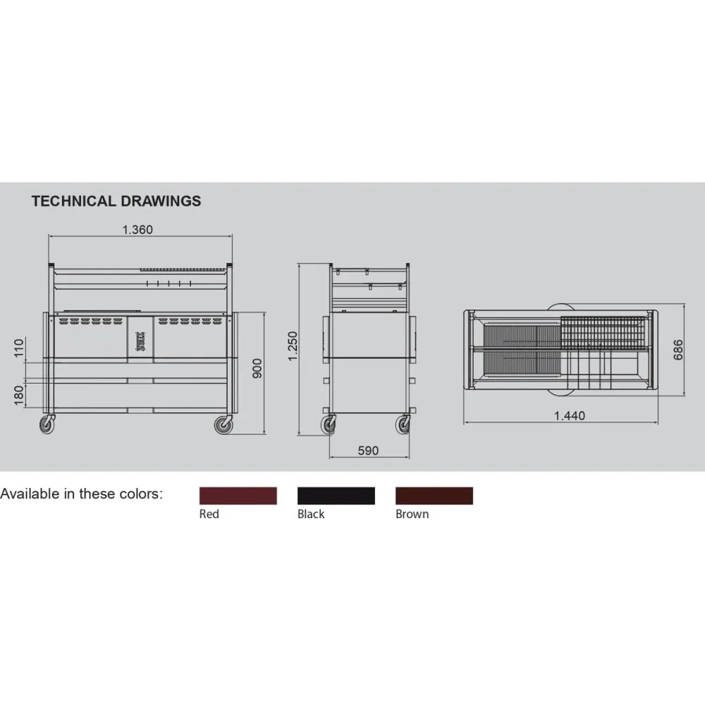 Barbecue au charbon de bois à la japonaise R120S
