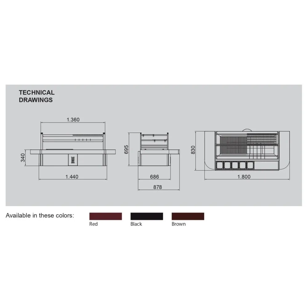 Barbecue au charbon de bois à la japonaise R120TT